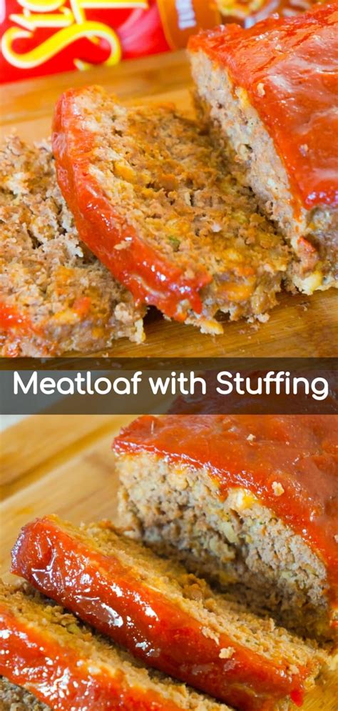 Bake at 375 degrees for approximately an hour or until done. Meatloaf with Stuffing - This is Not Diet Food