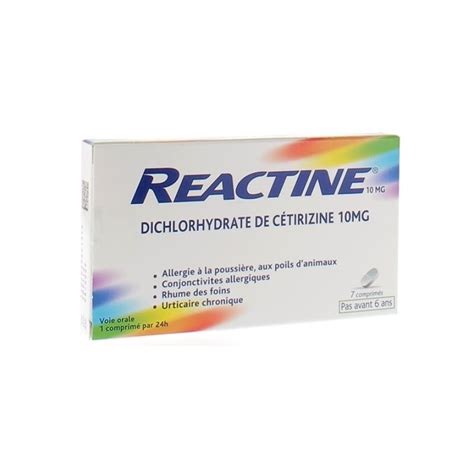 Reactine 10mg 7 Tablets