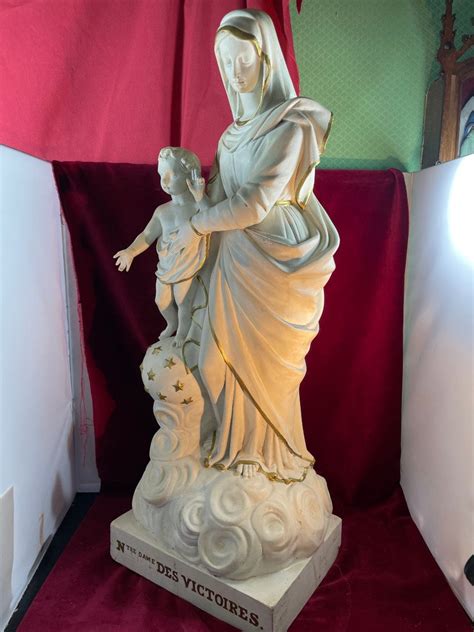 Proantic Our Lady Of Victories Plaster Statue