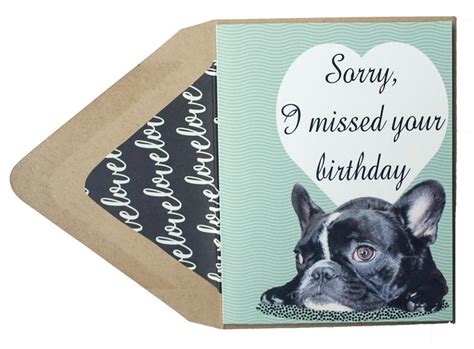 Sorry I Missed Your Birthday Card Birthday Sorry Funny | Etsy