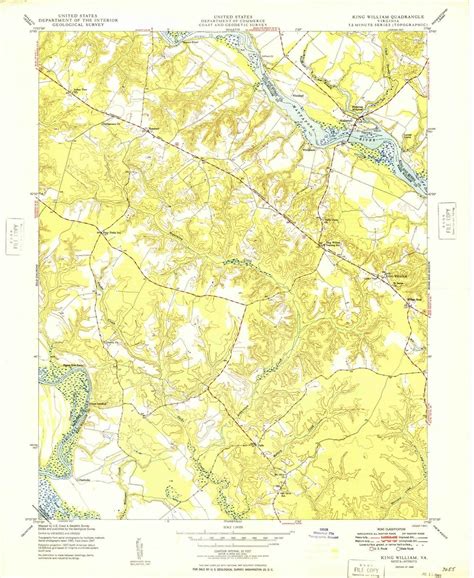 1949 Balance Of King William County Va Virginia Usgs Topographic
