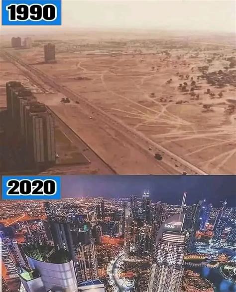 Dubai 30 Years Apart From 1990 To 2020s Dubai Has Drastically