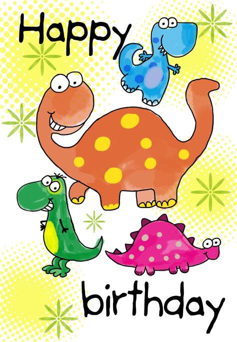 Printable Dinosaur Birthday Card Free