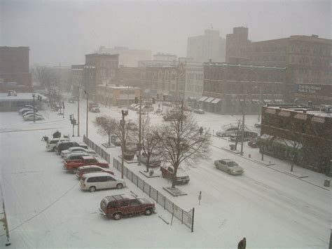 Decatur Il Feb 6 07 Snowstorm In Decatur Il Downtown View From