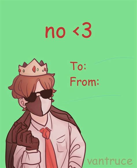 Ranboo Valentines Day Card In 2021 Dream Smp Memes Dream Smp Meme