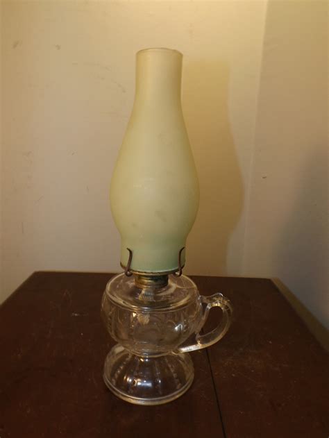 Antique 1800s Miniature Finger Loop 3 Part Mold Table Oil Lamp Etsy