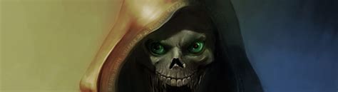 1235x338 Grim Reaper Skeleton Face 1235x338 Resolution Wallpaper Hd