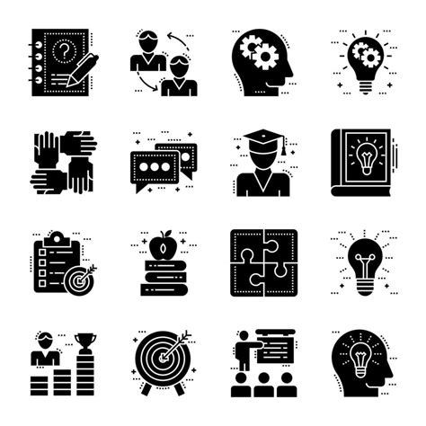 Pack Of Life Skills Glyph Icons 14835192 Vector Art At Vecteezy