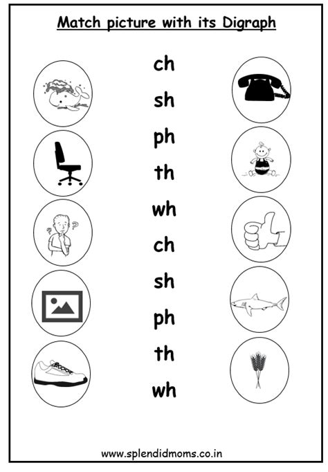 Digraphs With Hints Sh Th Ch Ph Wh Worksheet English Worksheets Sh Ch Th Phonics Worksheets