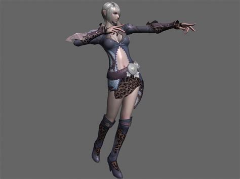 Animated High Elf Female Rigged 3d Model 3ds Max Files Free Download