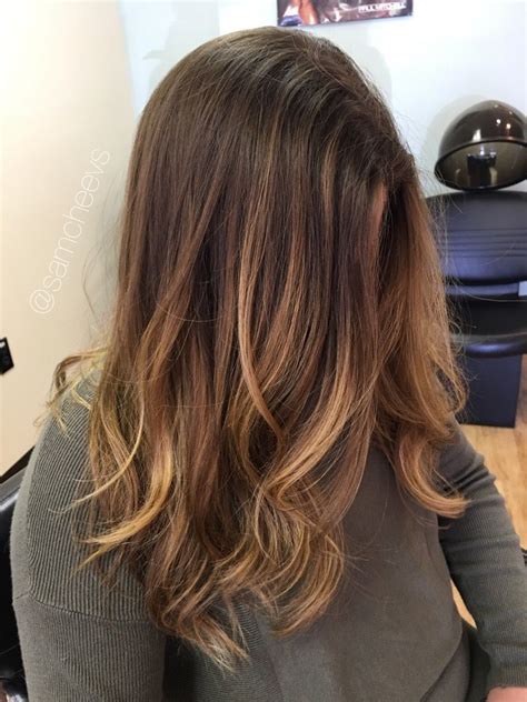 Ombre For Brown Hair Brown Roots And Honey Blonde Ends Balayage For