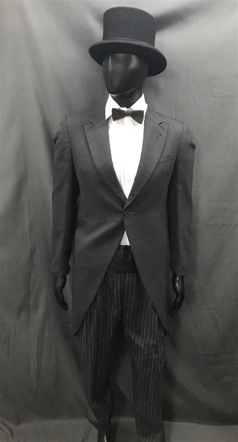 Suit Black And Grey With Top Hat Hire