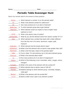 A paramecium maintains homeostasis by responding to variations in the concentration of salt in the water in which it. Chemistry Periodic Table Scavenger Hunt Answer Key | All ...