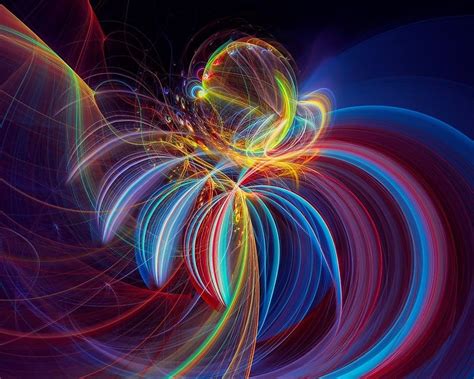 An Abstract Image Of Colorful Lights In The Dark