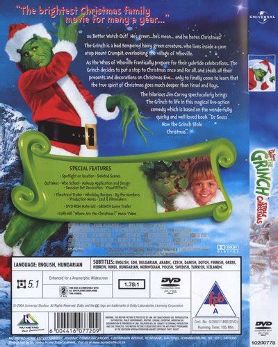 How The Grinch Stole Christmas Dvd Jim Carrey Dvd Buy Online In