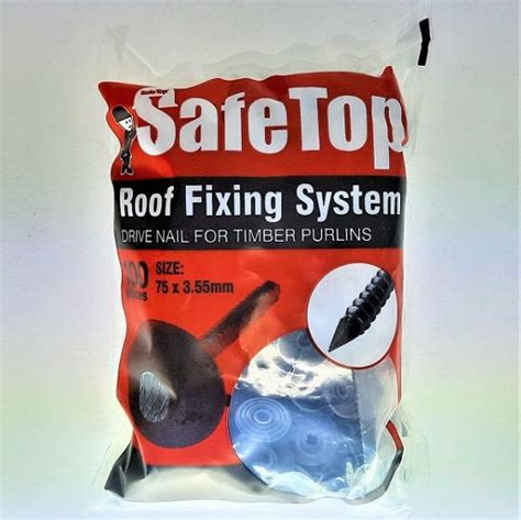 Nail Roof 75mm Charcoal 100 Safetop Buco Hardware And Buildware