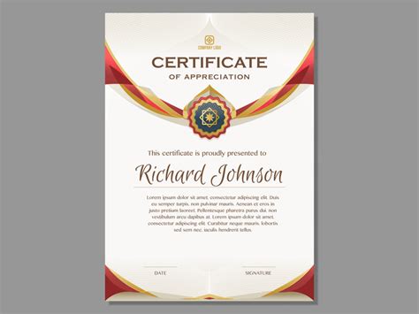 Golden Certificate Template By Revoltan On Dribbble