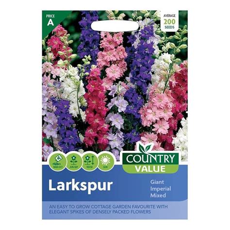 Country Value Larkspur Giant Imperial Mixed Flower Seeds