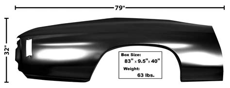 Quarter Skin Rh 70 72 Coupe Dynacorn 1475c Classic Body Parts