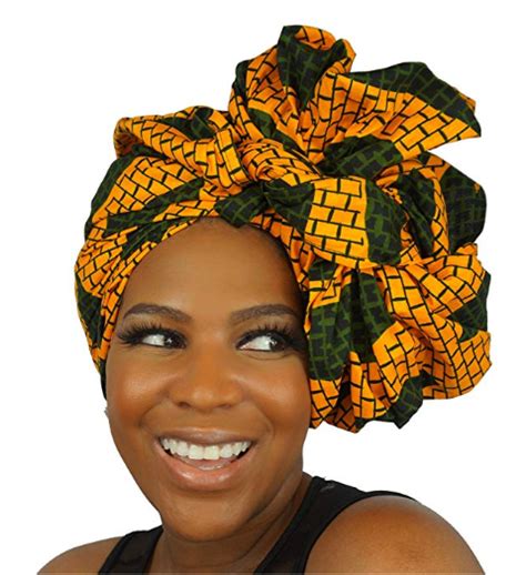 The Urban Turbanista Head Wrap African Wax Print Headwrap Scarf Head Wraps African Head