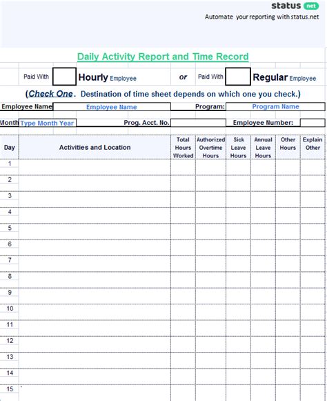 Daily Work Report Format In Excel Free Download Affiliated0wnload