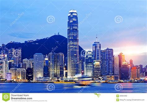 Beautiful Hongkong Cityscape At Sunset Stock Photo Image Of Cityscape