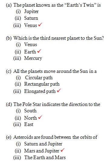chapter   earth   solar system ncert solutions  class