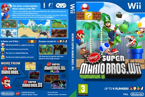 Newer Super Mario Bros Wii Box Art V5 Pal By Chronova01 On Deviantart