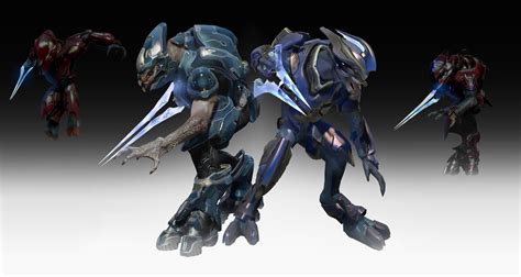 Elites From Halo Reach And Halo 4 Fighting Each Other Description From
