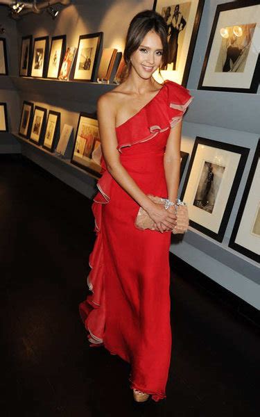 Jessica Alba Beautiful In Red Dress ~ Fun12 Friends