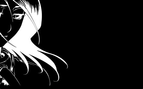 Anime black and white wallpaper desktop. Bleach, Kuchiki Rukia, Black, Dark, Anime Vectors ...