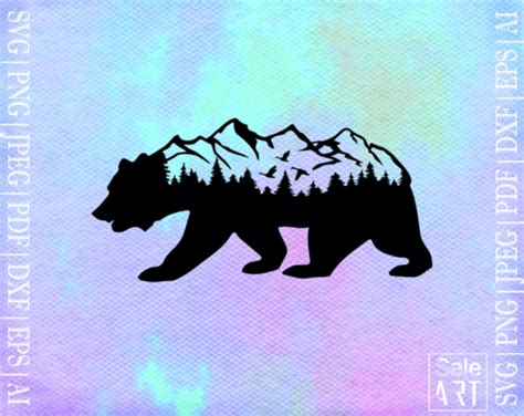 Free Bear Mountains Svg Free Svg With Seleart