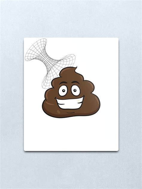 Wormhole Poop Face Emoji Metal Print For Sale By Merchhost Redbubble