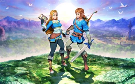 Wallpaper Link And Princess Zelda The Legend Of Zelda