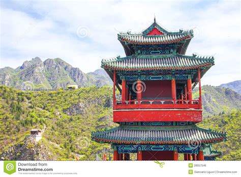 Chinese Architecture In The Great Wall Stock Photo Image