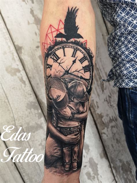 Father And Son Tattoo Clock Tattoo By Artist You Edastattoo Tattoo
