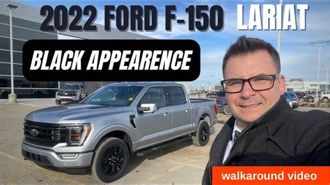 2022 Ford F 150 Lariat Black Appearance Walkaround Video Youtube
