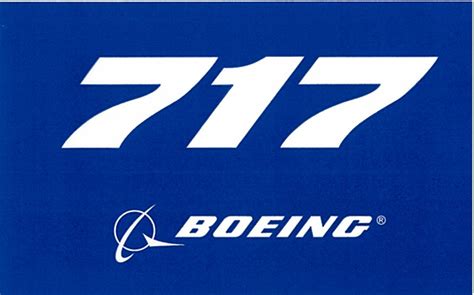 Boeing 717 Plane Sticker Blue Sticker717blue