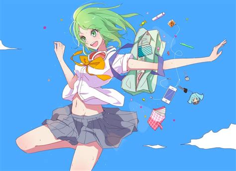 Anime Girls School Uniform Vocaloid Megpoid Gumi Wallpaper Anime
