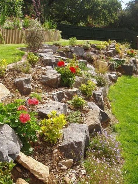 For a zen garden, or what is also called a japanese stone garden, one must first think about where it will be placed. Beautiful Rock Garden Ideas On A Budget | Sloped backyard ...
