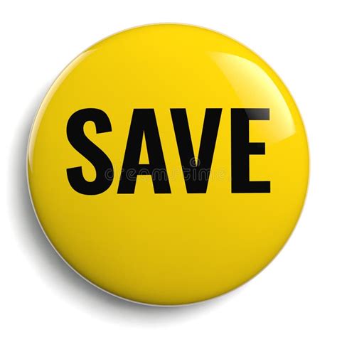 Save Yellow Round Symbol Isolated Stock Illustration Illustration Of