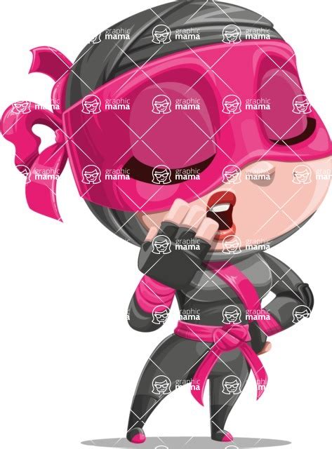 Cute Ninja Girl Cartoon Vector Character Aka Hiroka Bored 2 Graphicmama