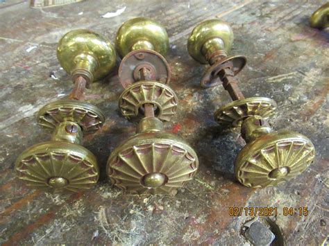 Antique Brass Fancy Door Knobs Etsy