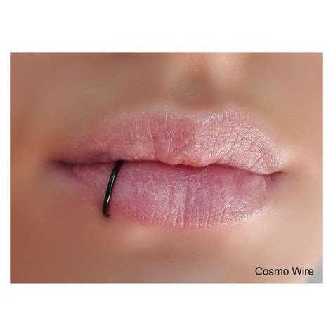 silver plated fake lip ring fake lip piercing ring gold silver black liked on polyvore