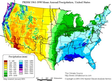 Mean Annual Precipitation United States Maps On The Web