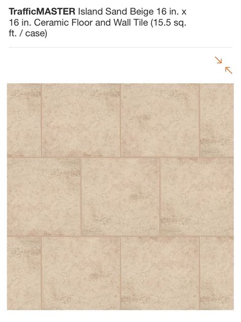 Trafficmaster Island Sand Beige 16 In X 16 In Ceramic Floor And Wall