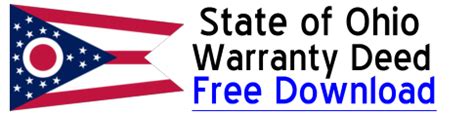 Ohio General Warranty Deed - Download a Free Warranty Deed Form
