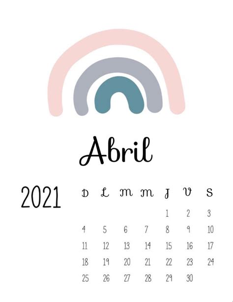Calendario Abril En 2021 Plantilla De Calendario Para Imprimir 134912