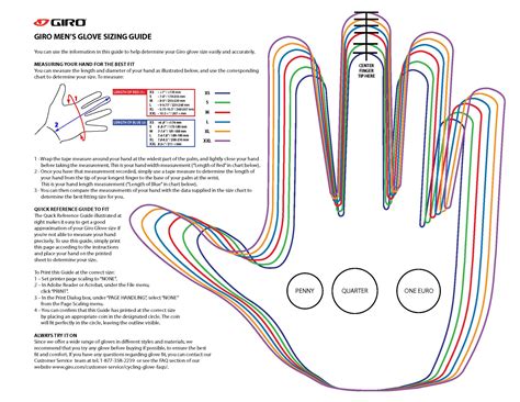 Measure in the middle below your knuckles at the widest part of your hand; Size Chart - Giro Bike Gloves | Dreamruns.com