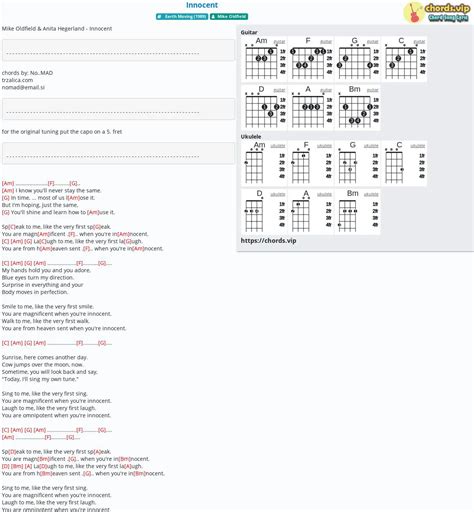 Chord Innocent Tab Song Lyric Sheet Guitar Ukulele Chordsvip